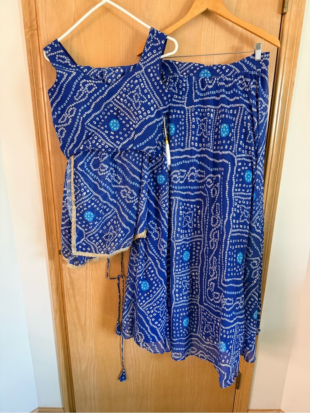 💙✨ Blue Bandhani Chaniya Choli Set Made in India! 🇮🇳
